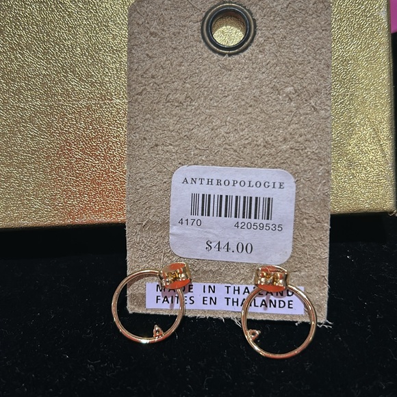 Double Dainty Loops with Cubic Zirconia Earrings-Boutique - Picture 4 of 4